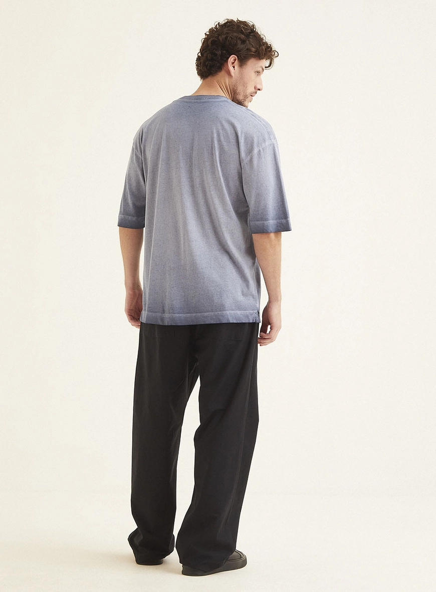 Camiseta Masculina Urban Com Bordado Azul 5