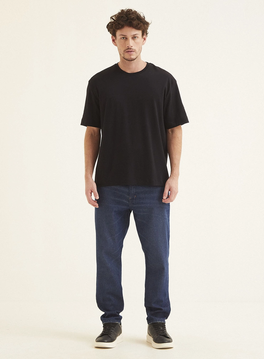 Camiseta Relaxed Com Estampa Preto 1