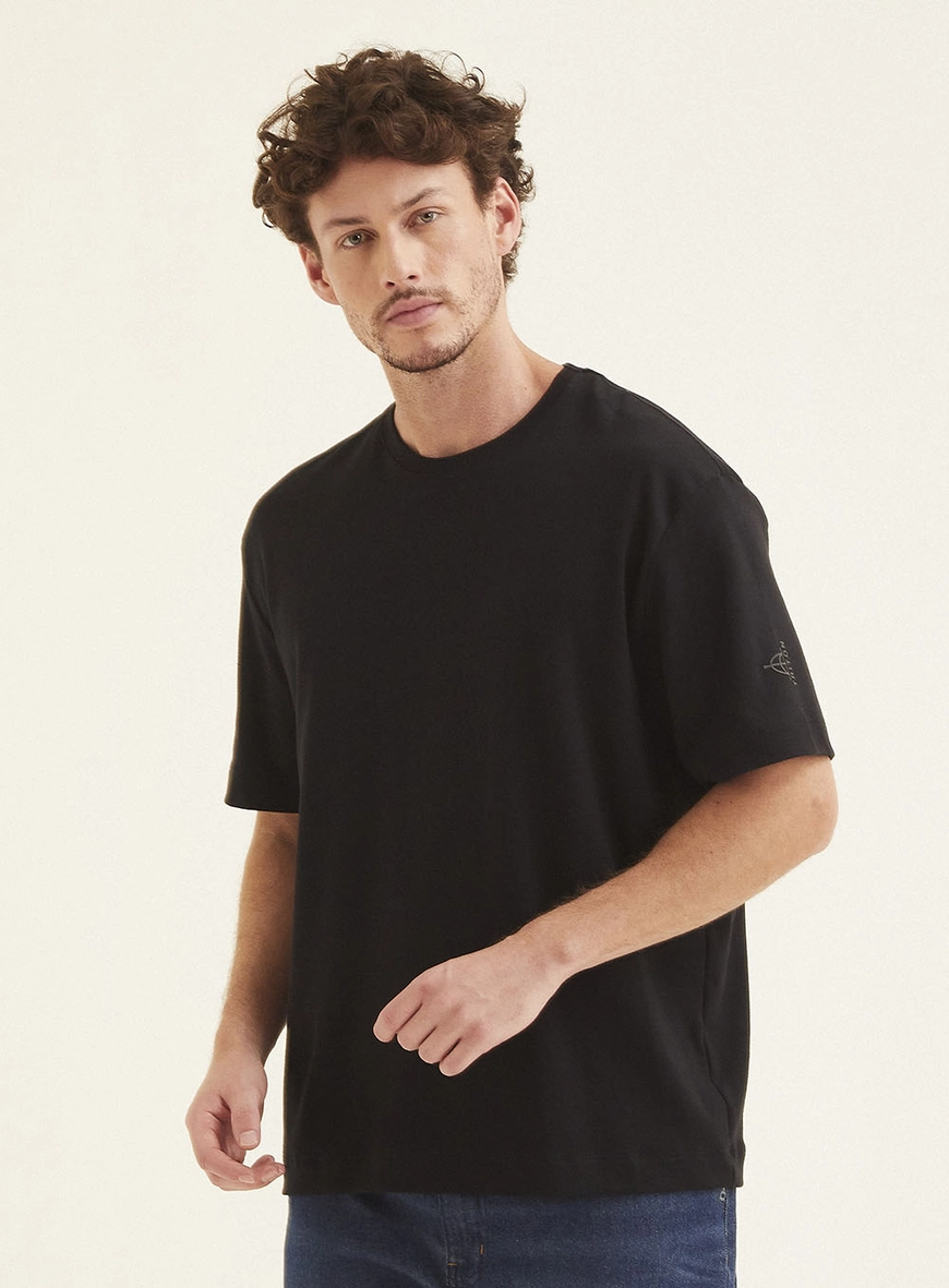 Camiseta Relaxed Com Estampa Preto 2