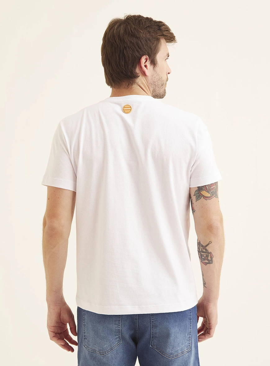 Camiseta Masculina New Básica Branco 4