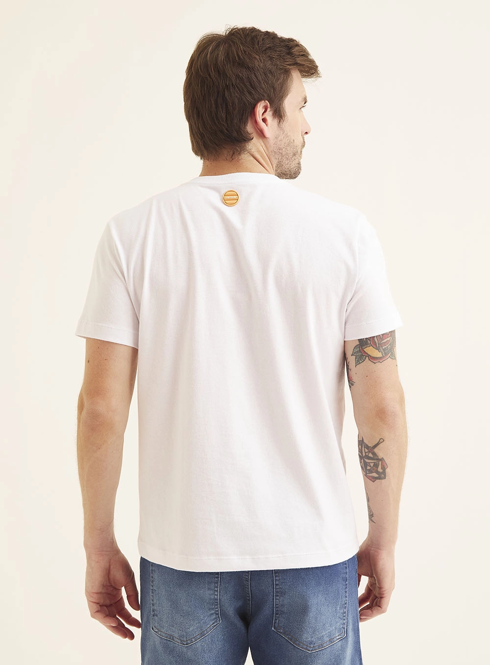 Camiseta Masculina New Básica Branco 4