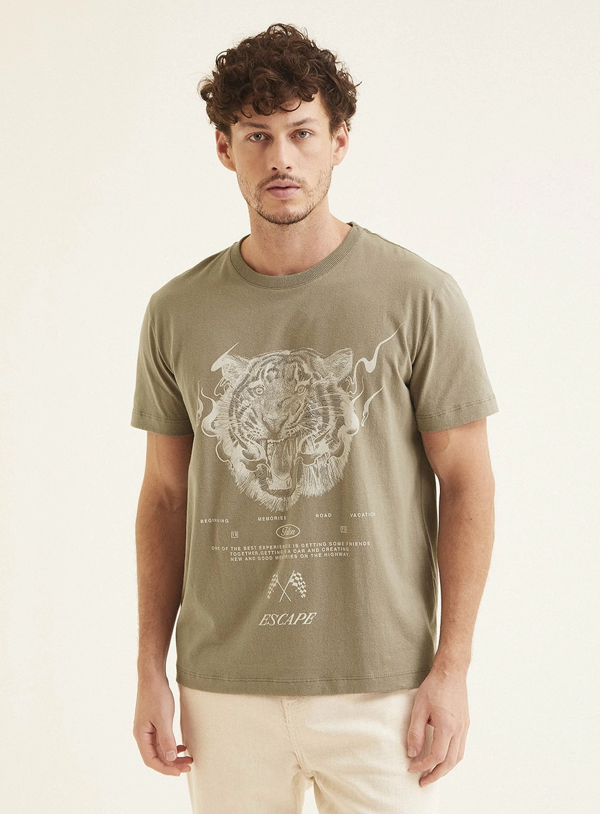 Camiseta Estampada Marrom 2