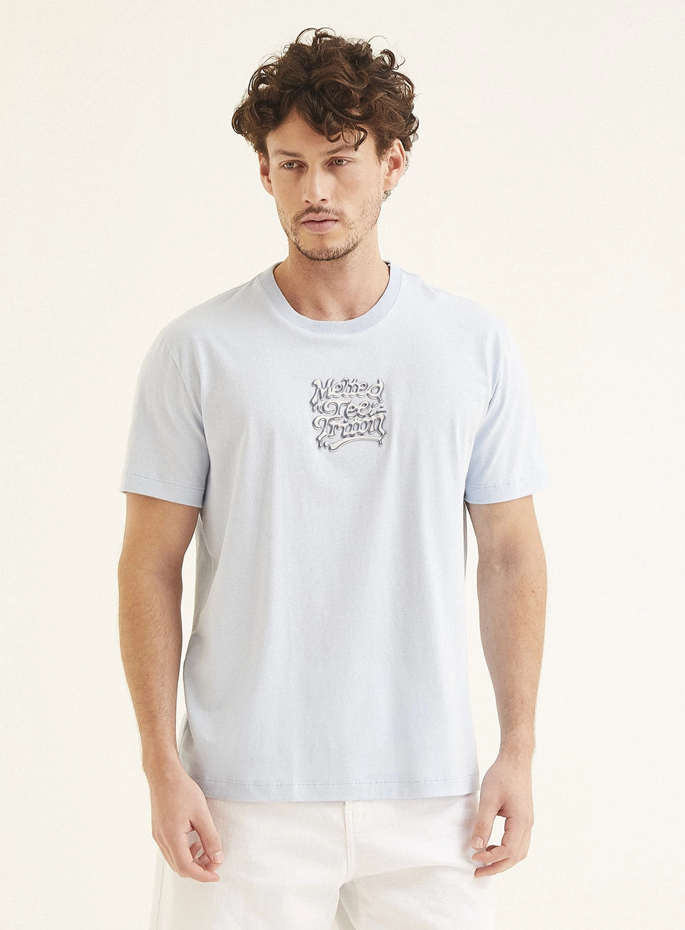 Camiseta Masculina New Com Estampa Azul 2
