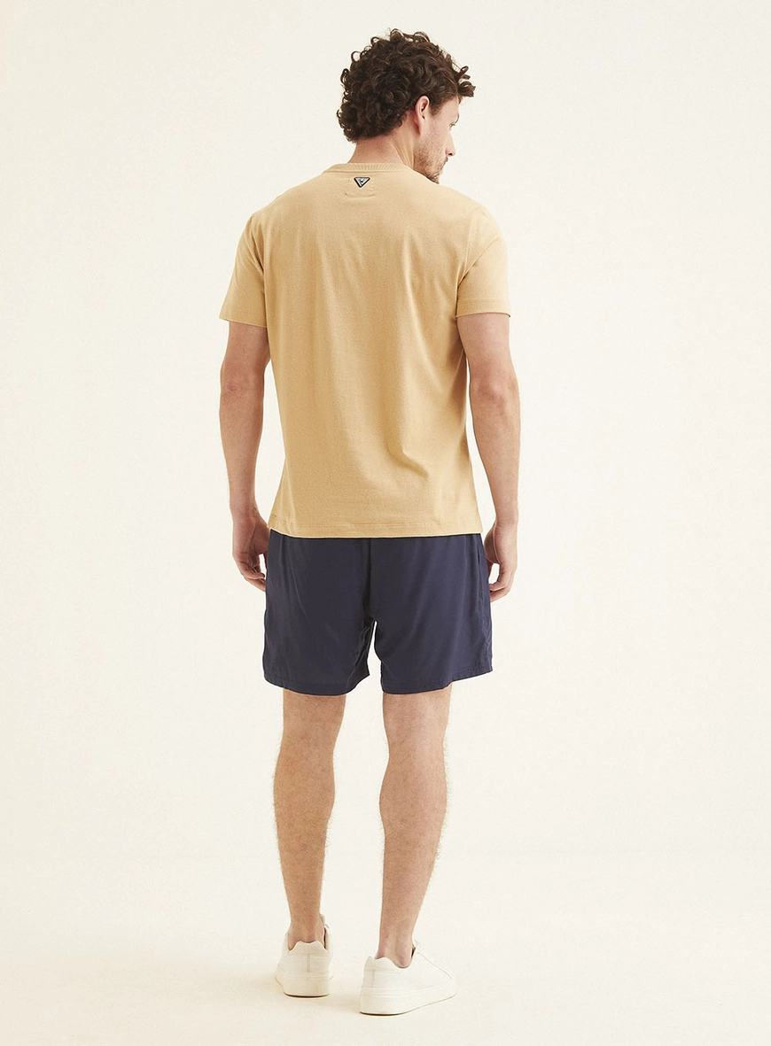 Camiseta Masculina Básica Fit Bege 5