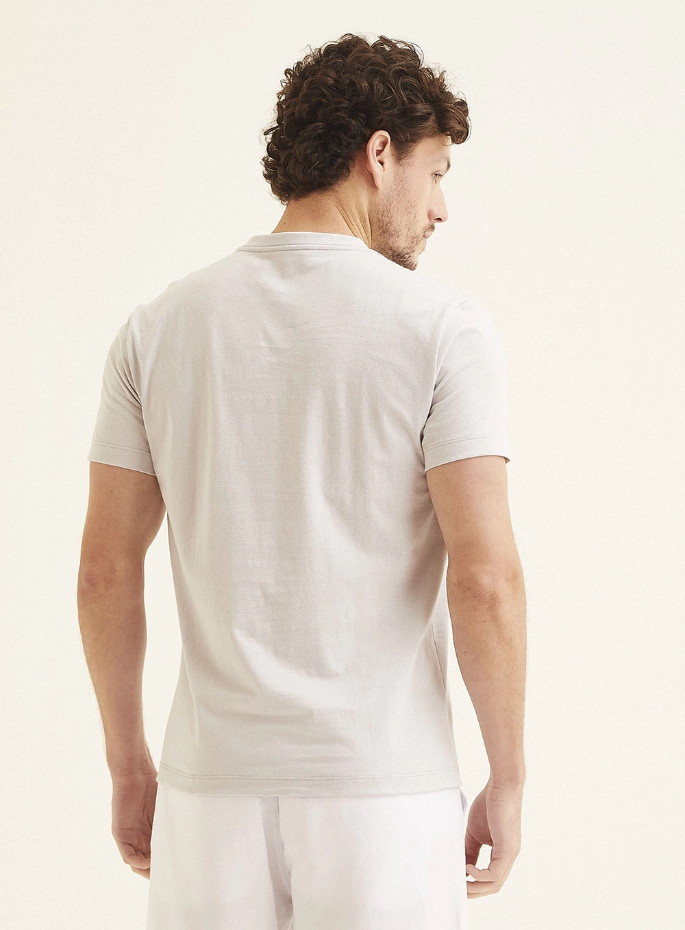 Camiseta Masculina Fit Com Estampa Cinza 4