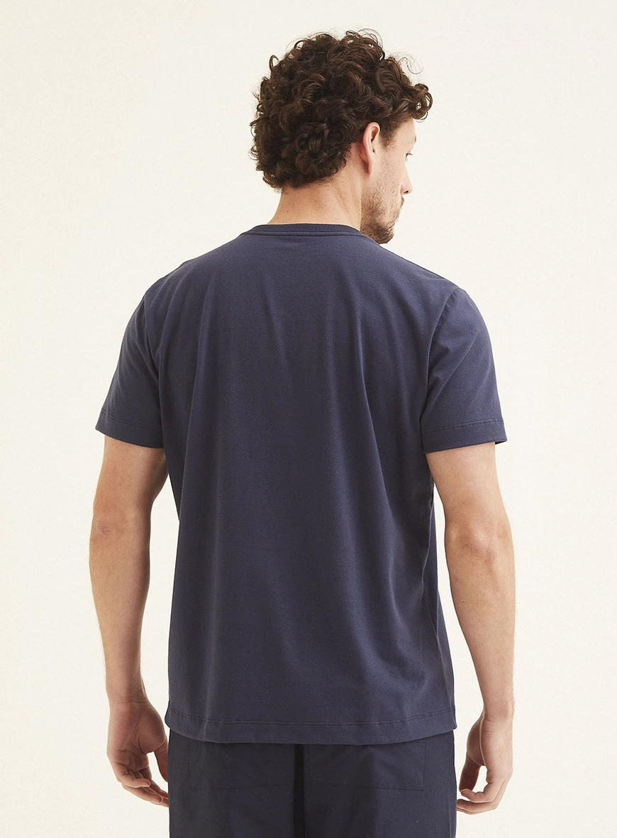 Camiseta Masculina New Com Estampa Azul 4