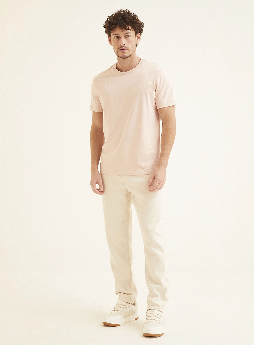 Camiseta Masculina Fit Básico Rosa 1