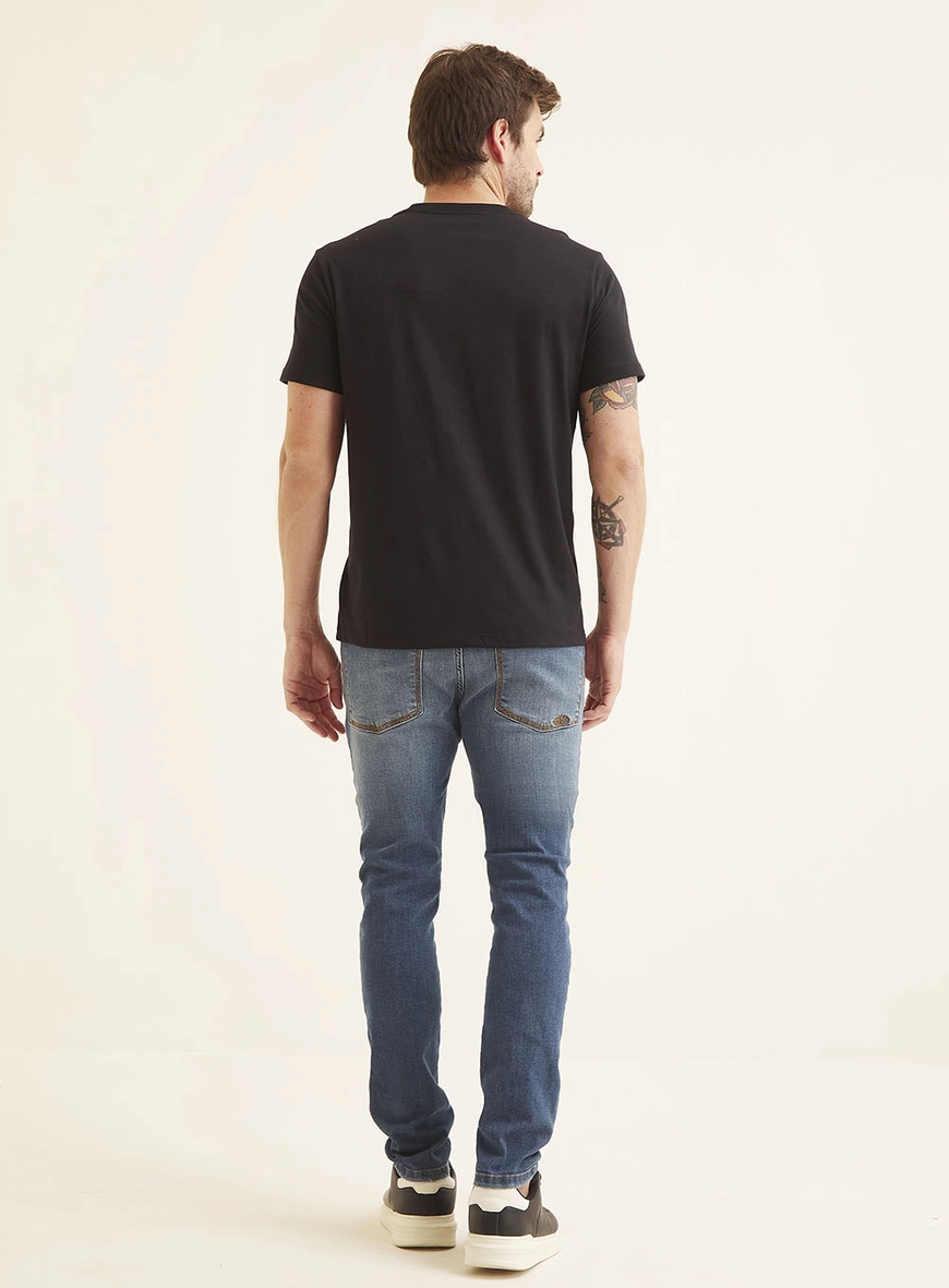 Camiseta Masculina Fit Manga Curta Preto 5