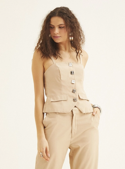 Blusa Comfort Com Detalhes De Alça