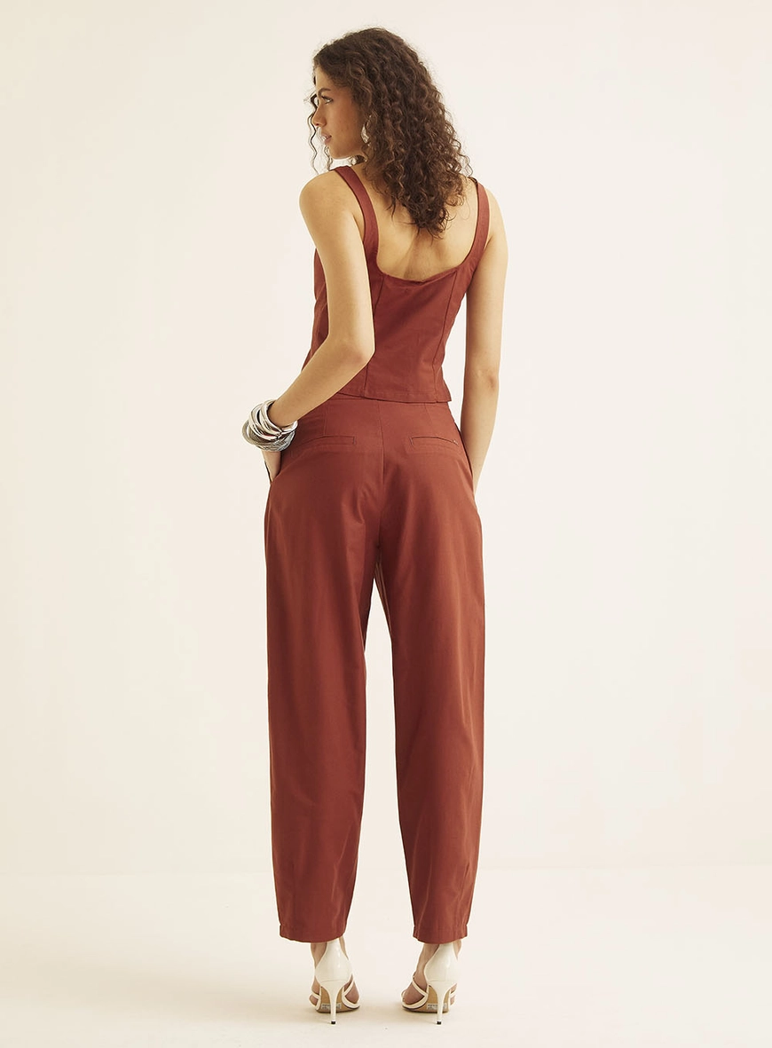 Blusa Alfaiataria Comfort Marrom 5