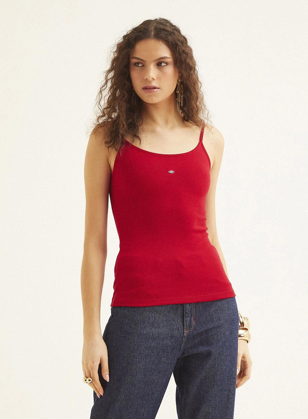 Regata Feminina Small Vermelho 2