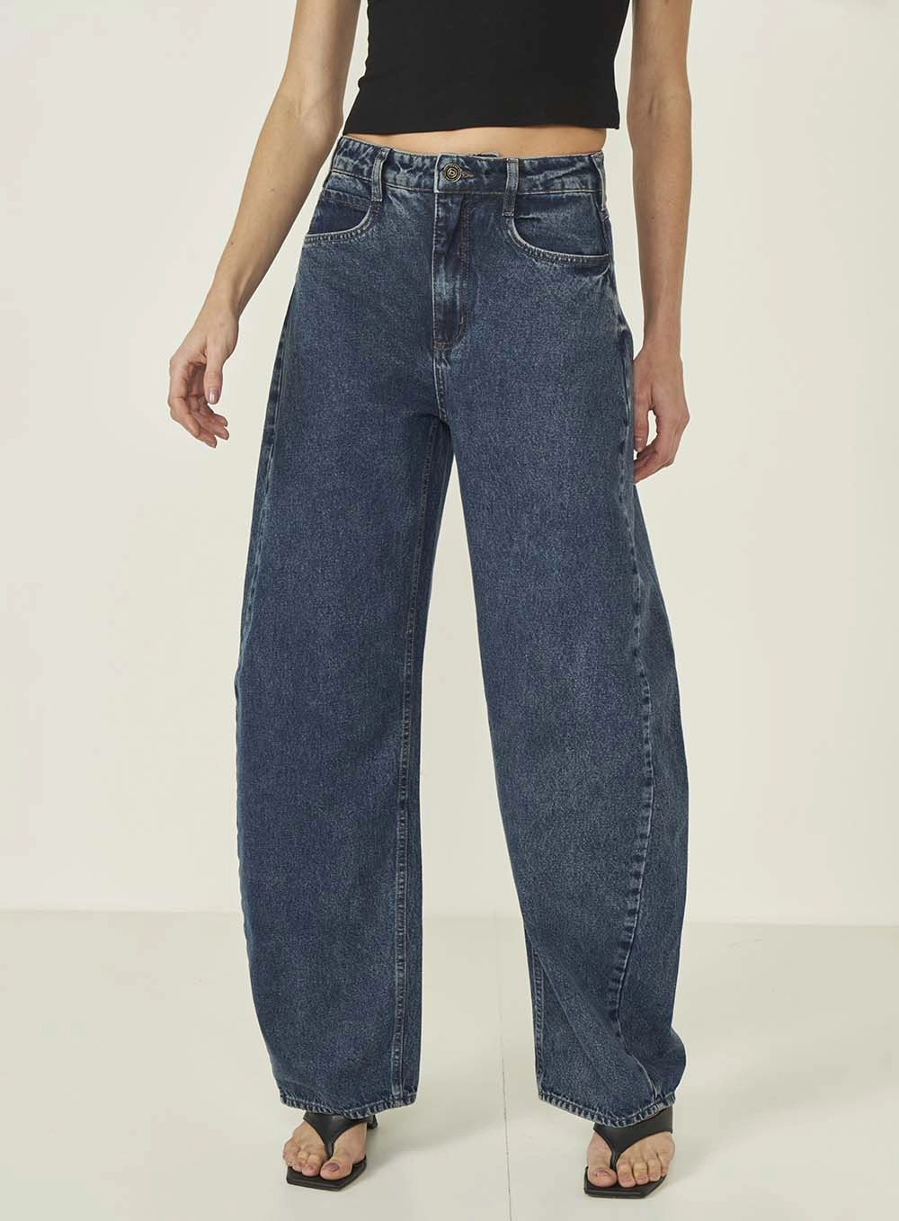 Calca Jeans Feminina Barrel Dublin Índigo