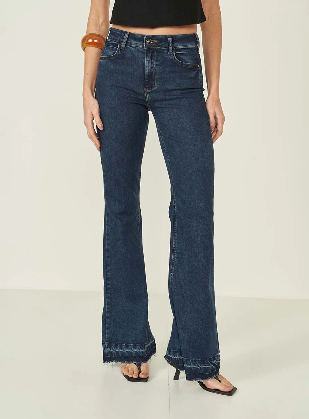 Calca Jeans Feminina Flare Nova York Índigo