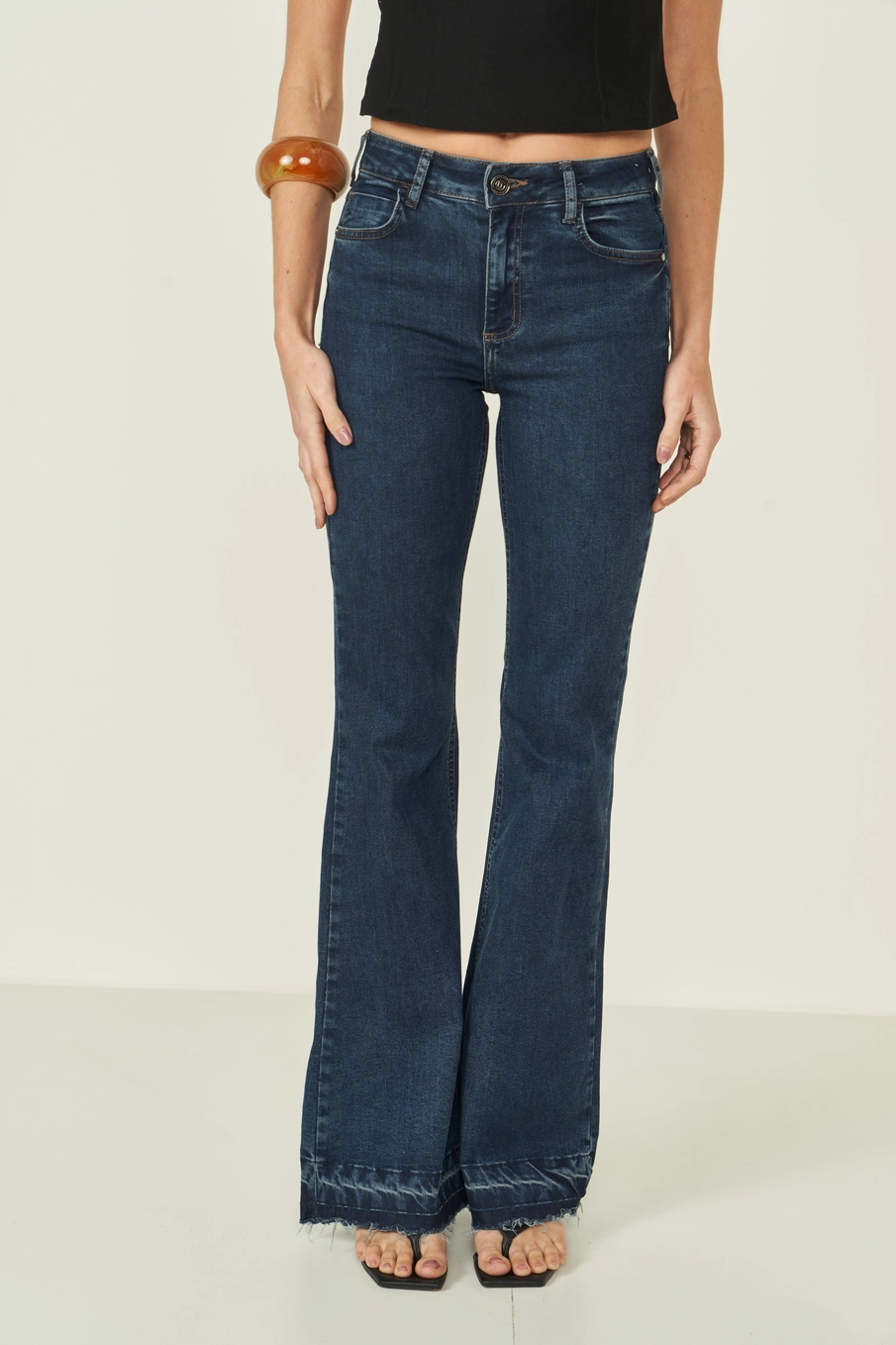 Calca Jeans Feminina Flare Nova York Índigo