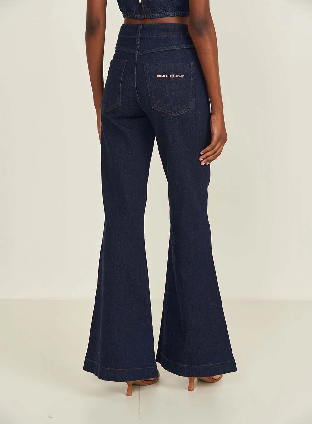 Calca Jeans Feminina Boot Cut Madrid Índigo