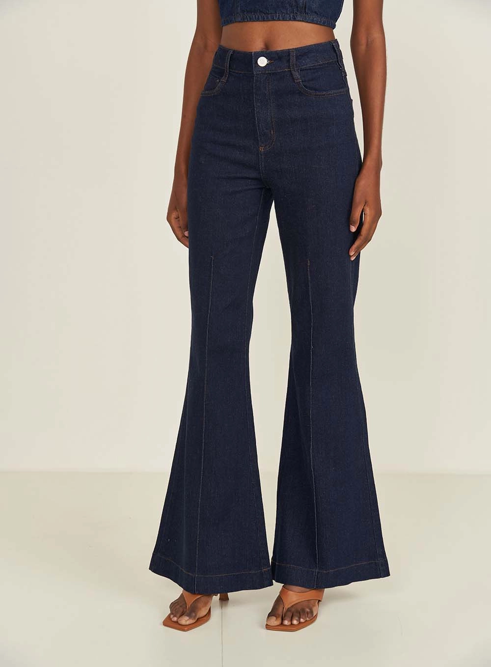 Calca Jeans Feminina Boot Cut Madrid Índigo
