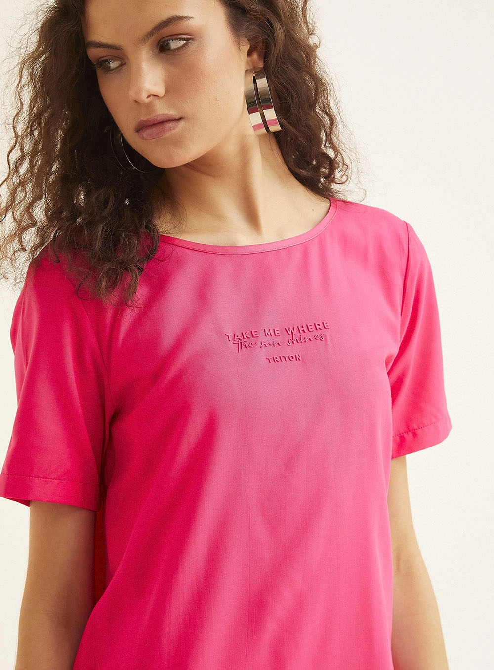Vestido Curto T-shirt Dress Rosa 3