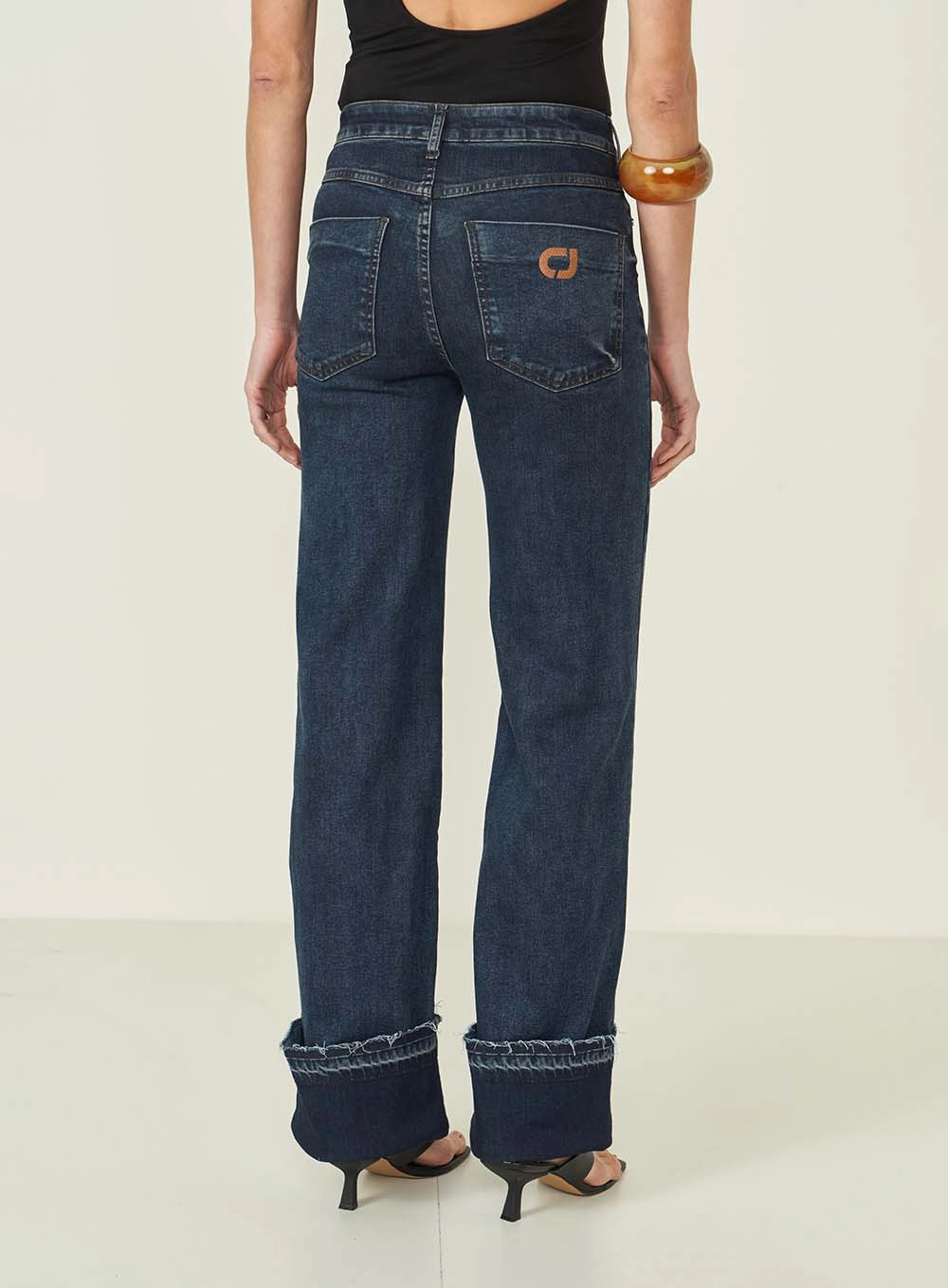 Calca Jeans Feminina Wide Leg Berlim Stretch Índigo