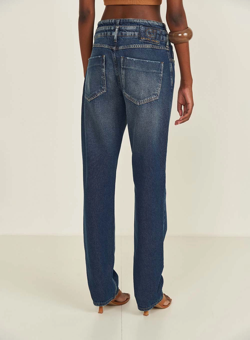 Calca Jeans Feminina Reta Roma Índigo