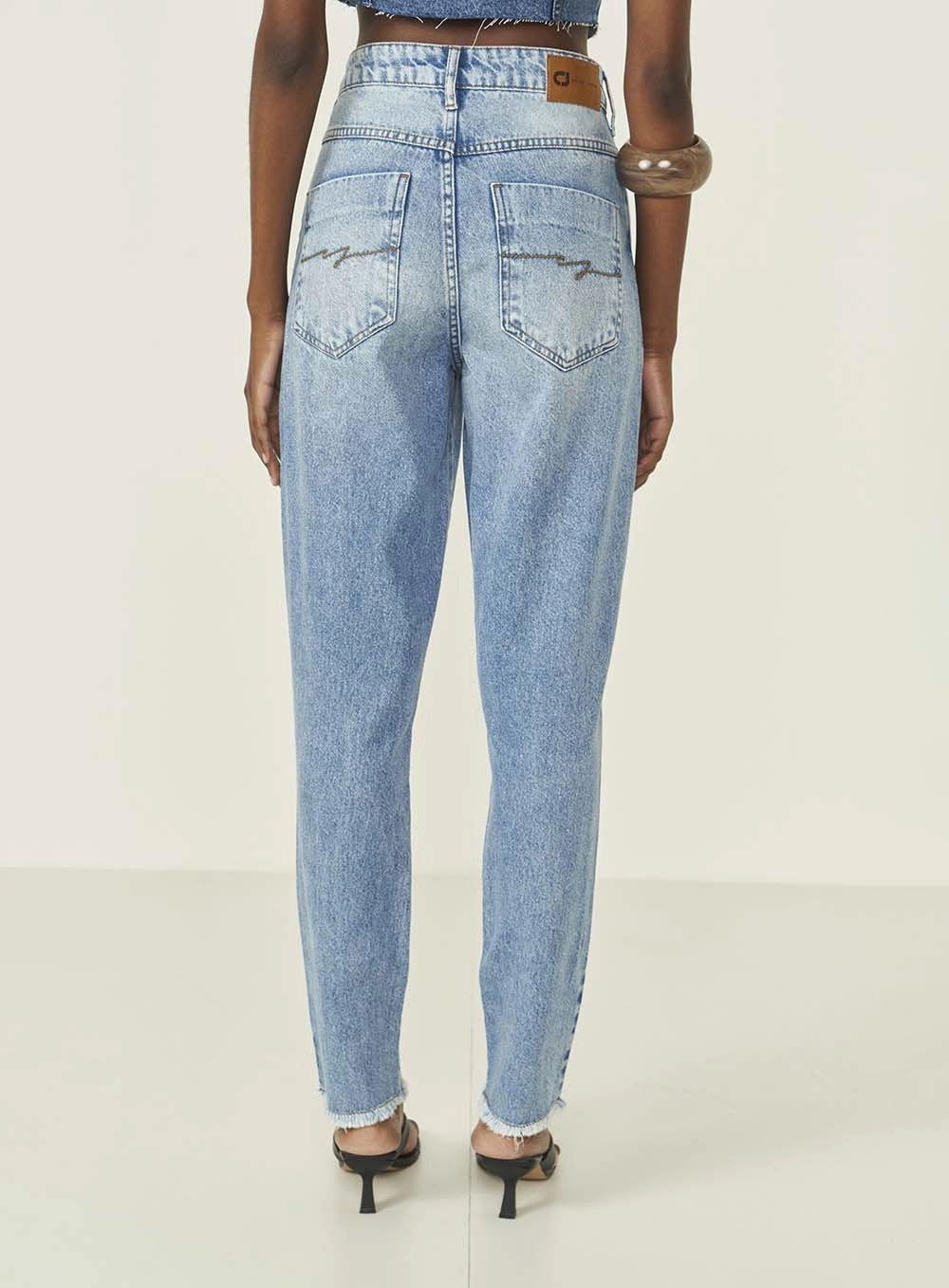 Calca Jeans Feminina Mom Madrid Índigo