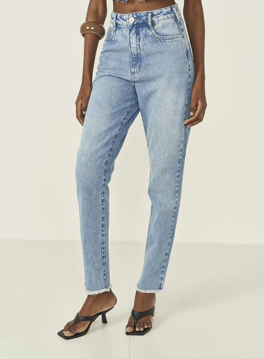 Calca Jeans Feminina Mom Madrid Índigo