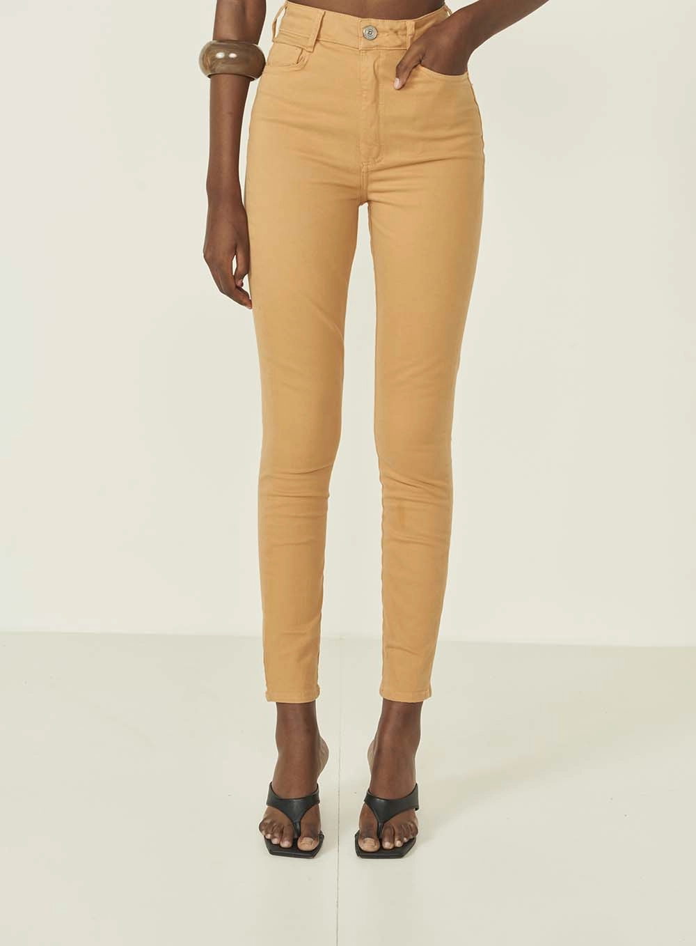 Calca Feminina Skinny Madrid Stretch Bege
