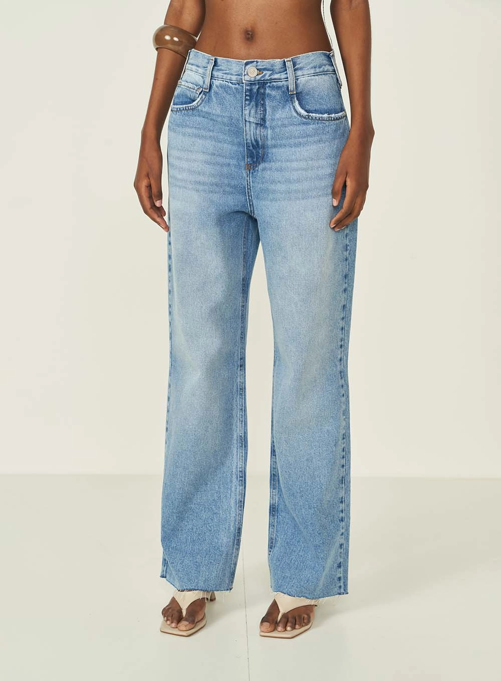 Calca Jeans Feminina Wide Leg Barcelona Índigo