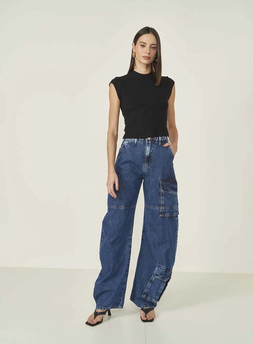 Calca Jeans Feminina Barrel Barcelona