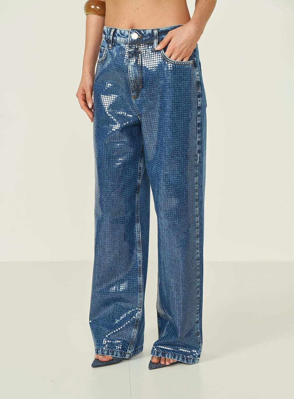 Calca Jeans Feminina Baggy Seul Índigo
