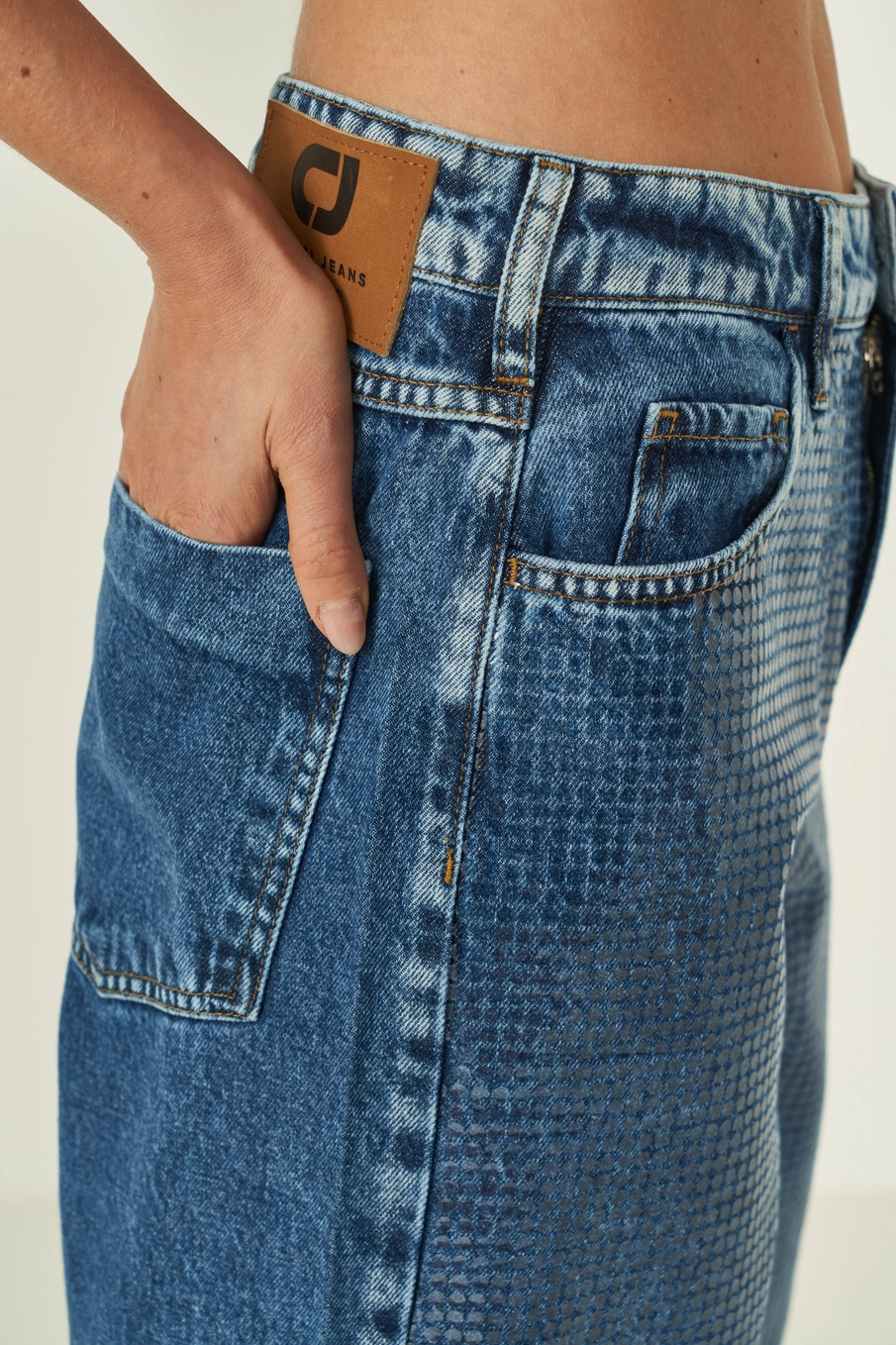 Calca Jeans Feminina Baggy Seul Índigo