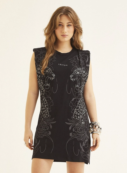 Vestido Curto Estilo T-shirt Dress Estampado