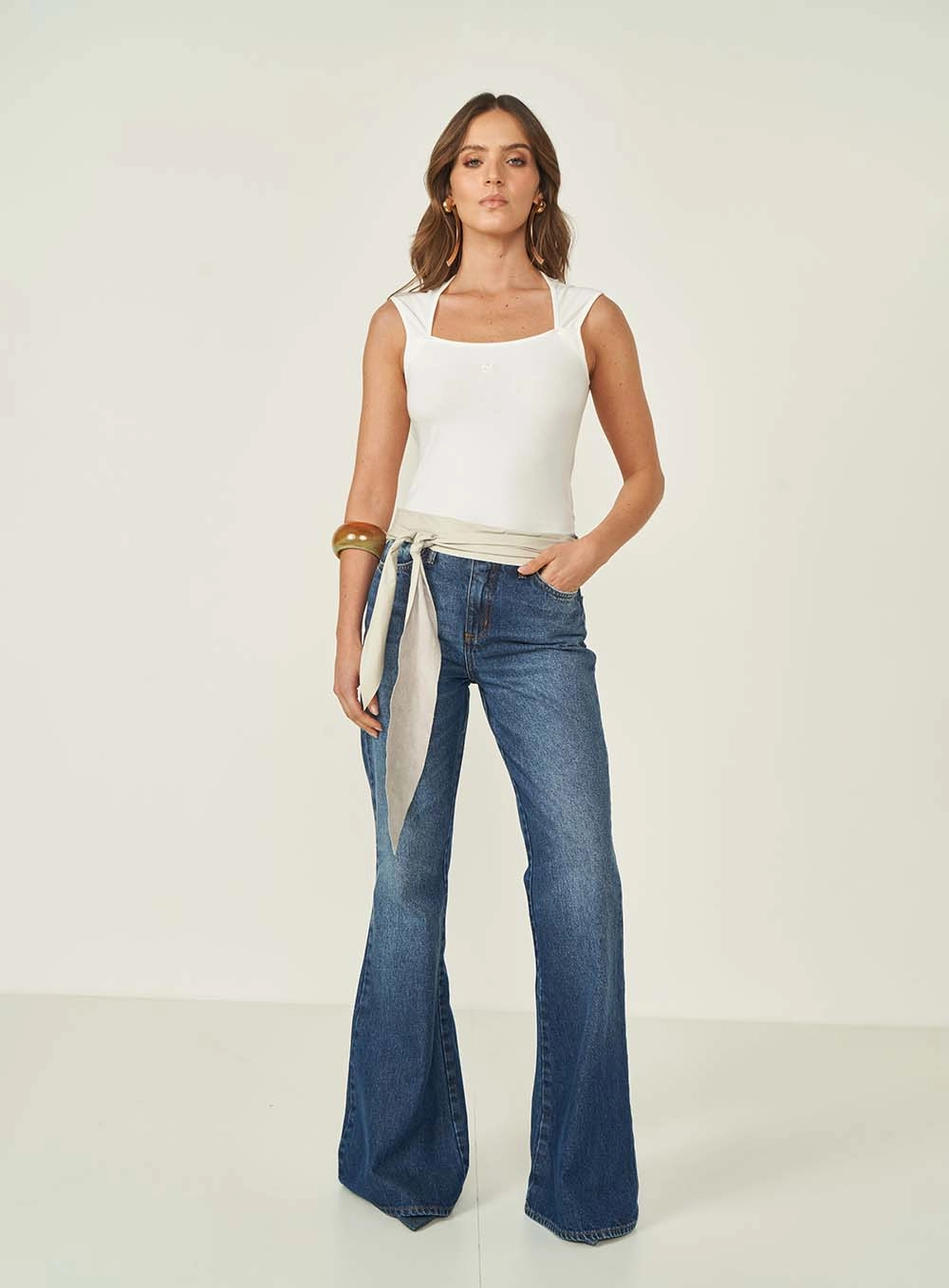 Calca Jeans Feminina Flare Roma Índigo