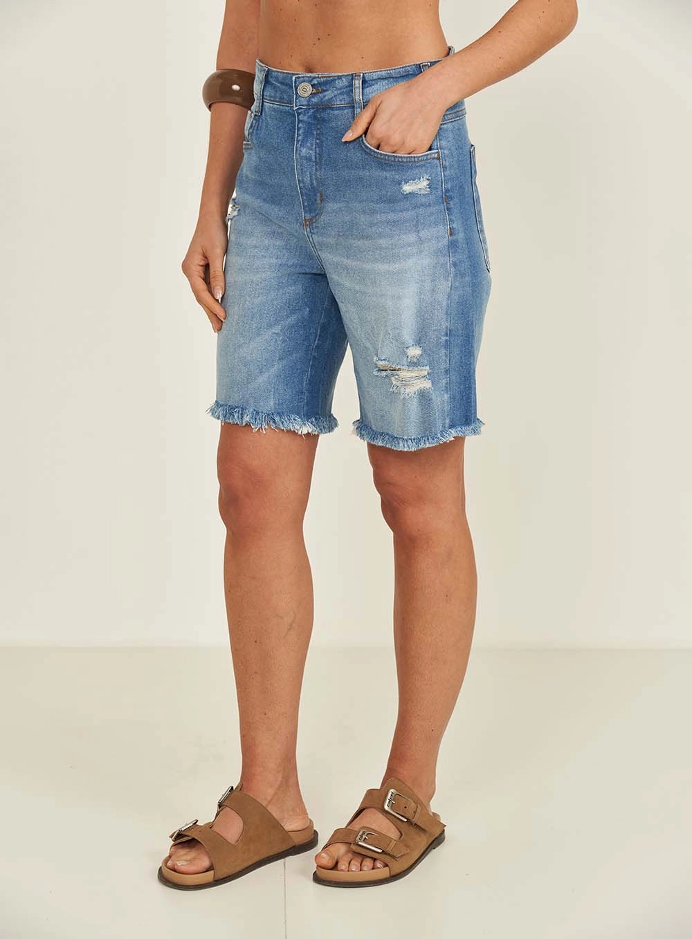 Bermuda Jeans Cancun Índigo