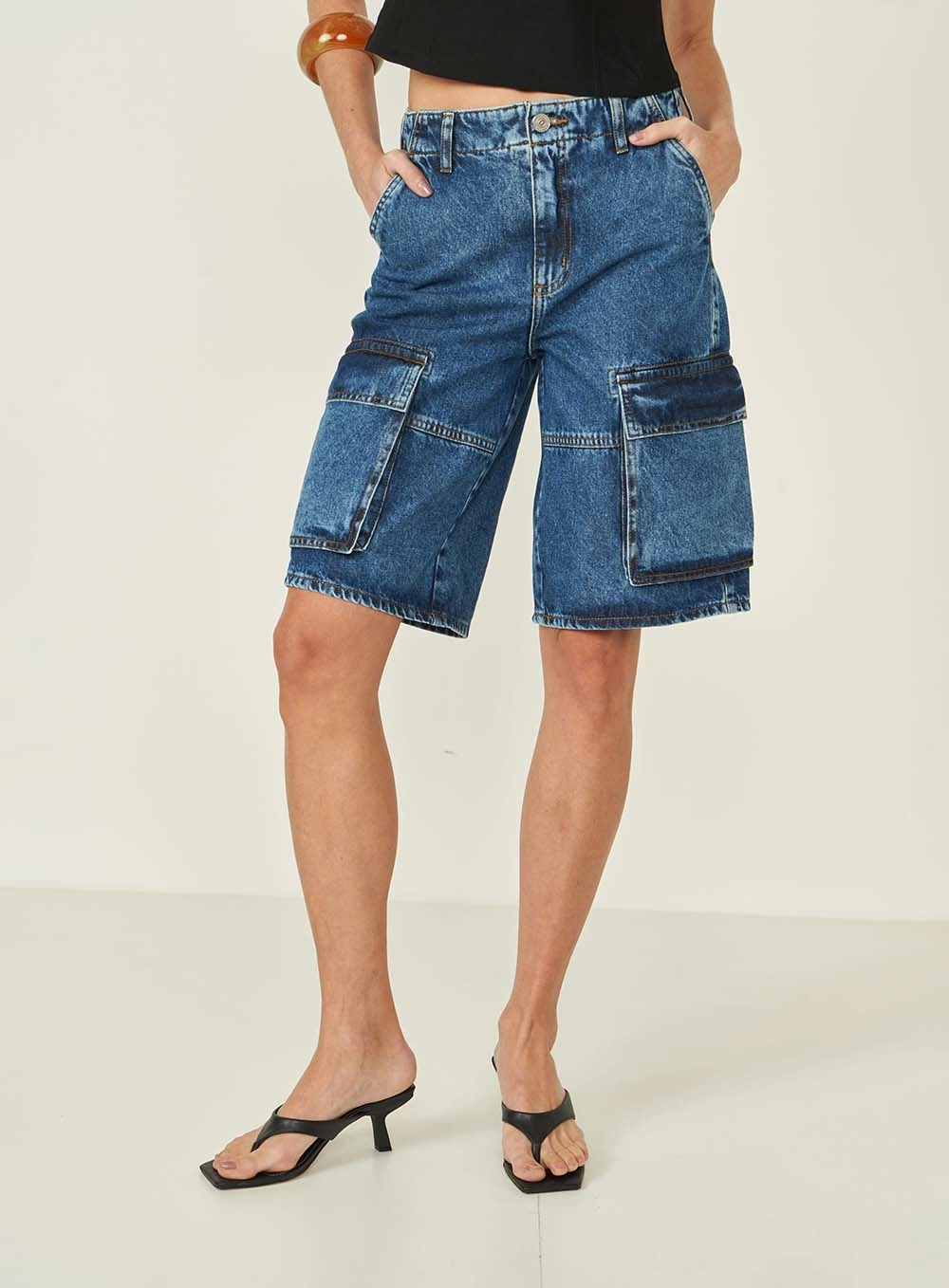 Bermuda Jeans Cancun Índigo