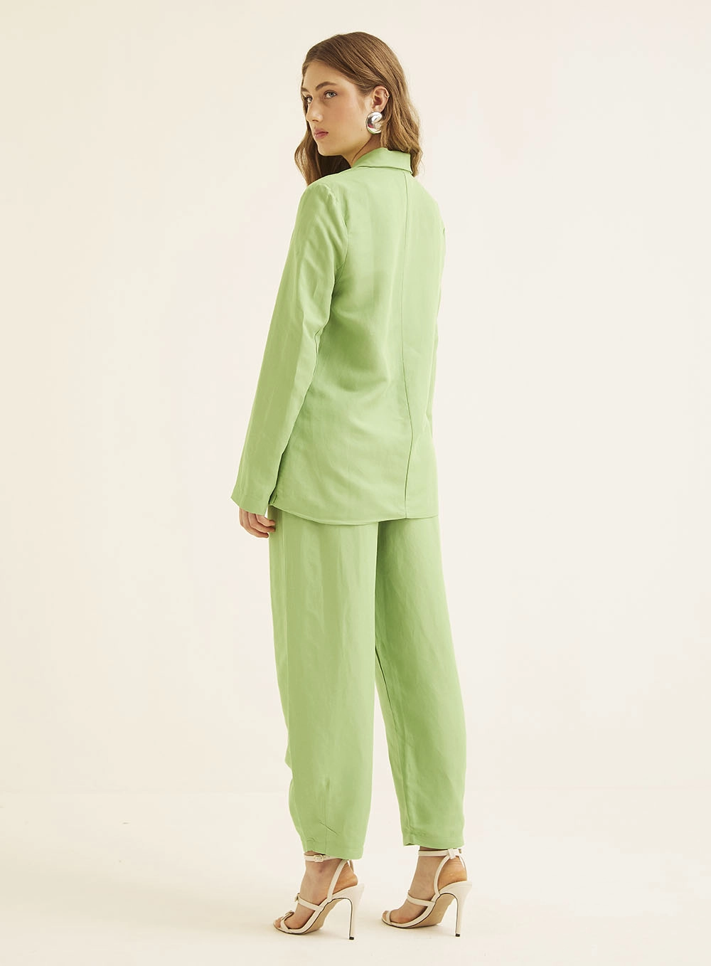 Blazer Alfaiataria De Linho Verde 10