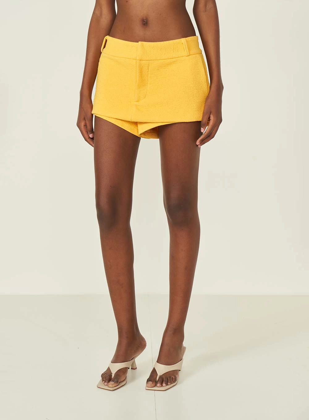 Short Saia Mini Slim Amarelo