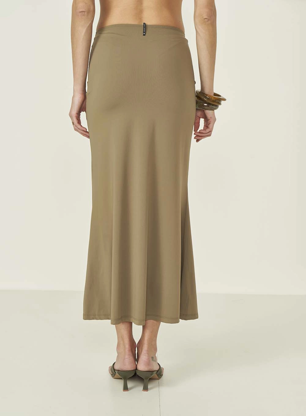Saia Midi Skirt Joana Bege Misk