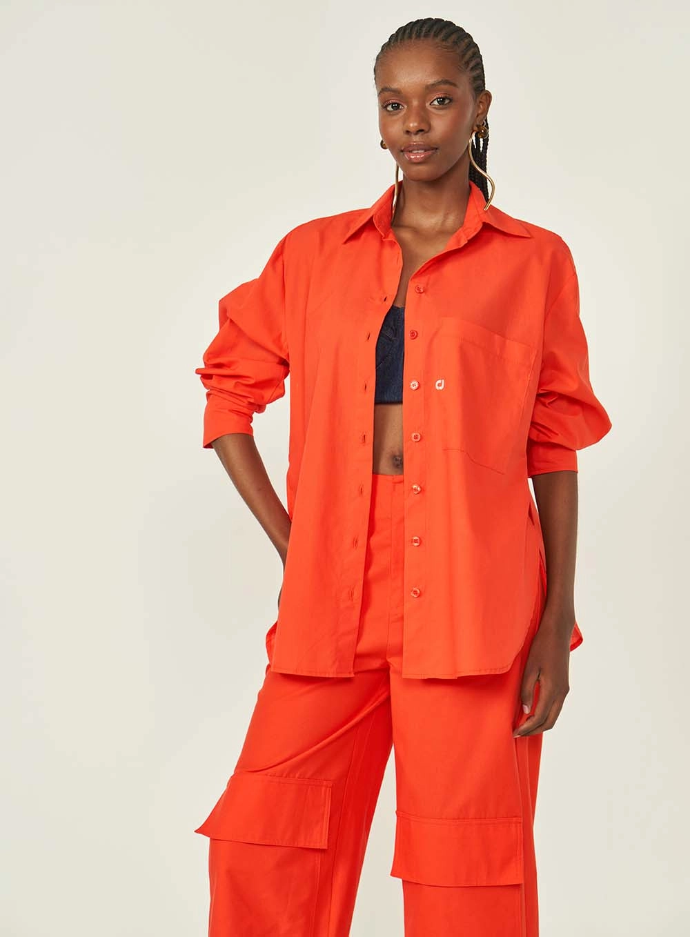 Camisa Colcci Jeans Laranja