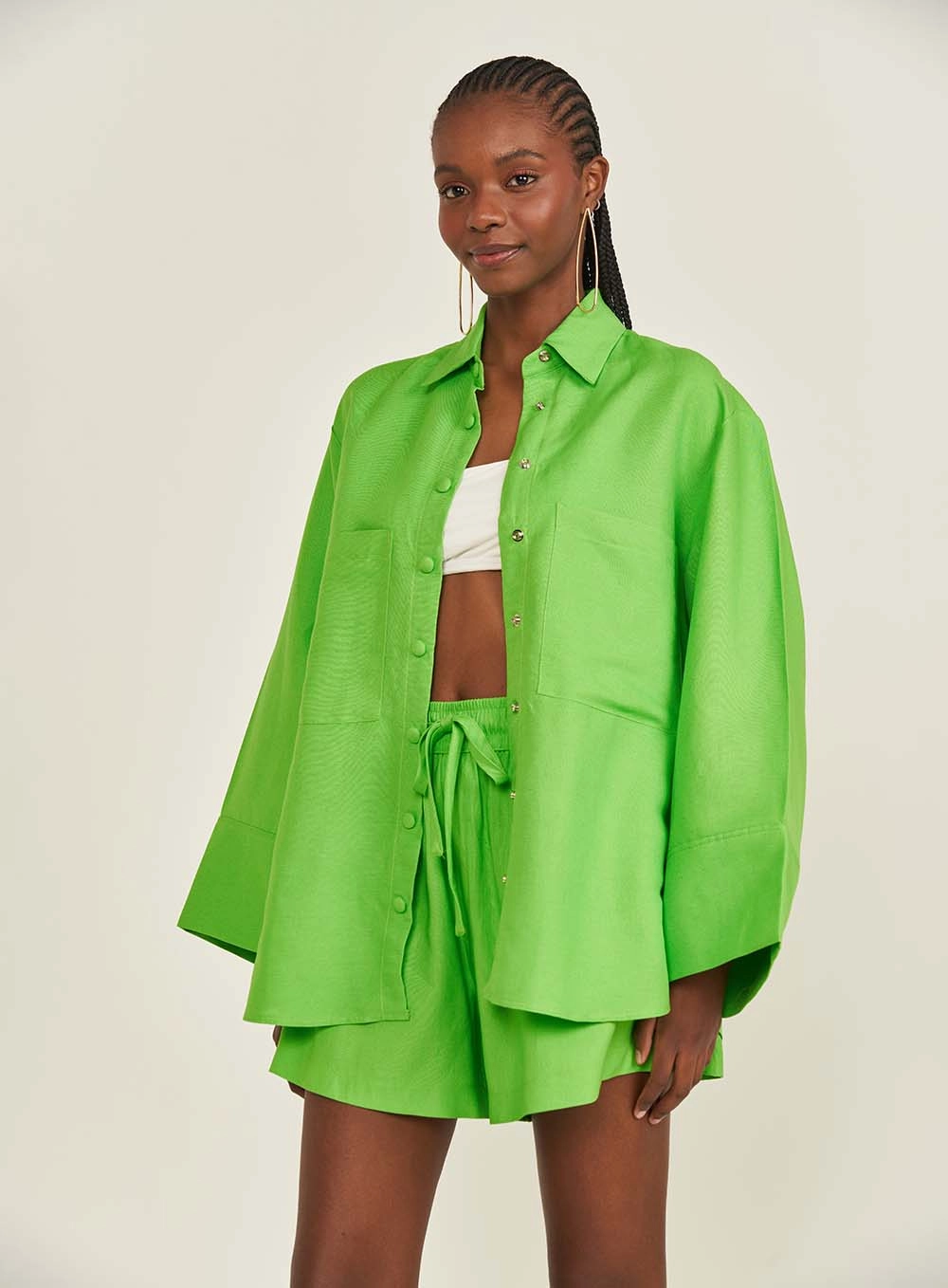 Camisa Linho Verde