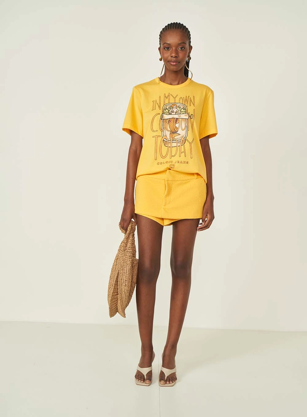 Camiseta Estampada Amarelo
