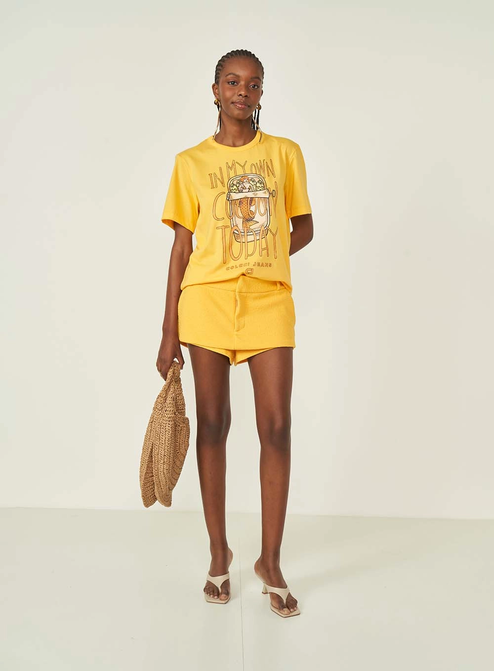 Camiseta Estampada Amarelo