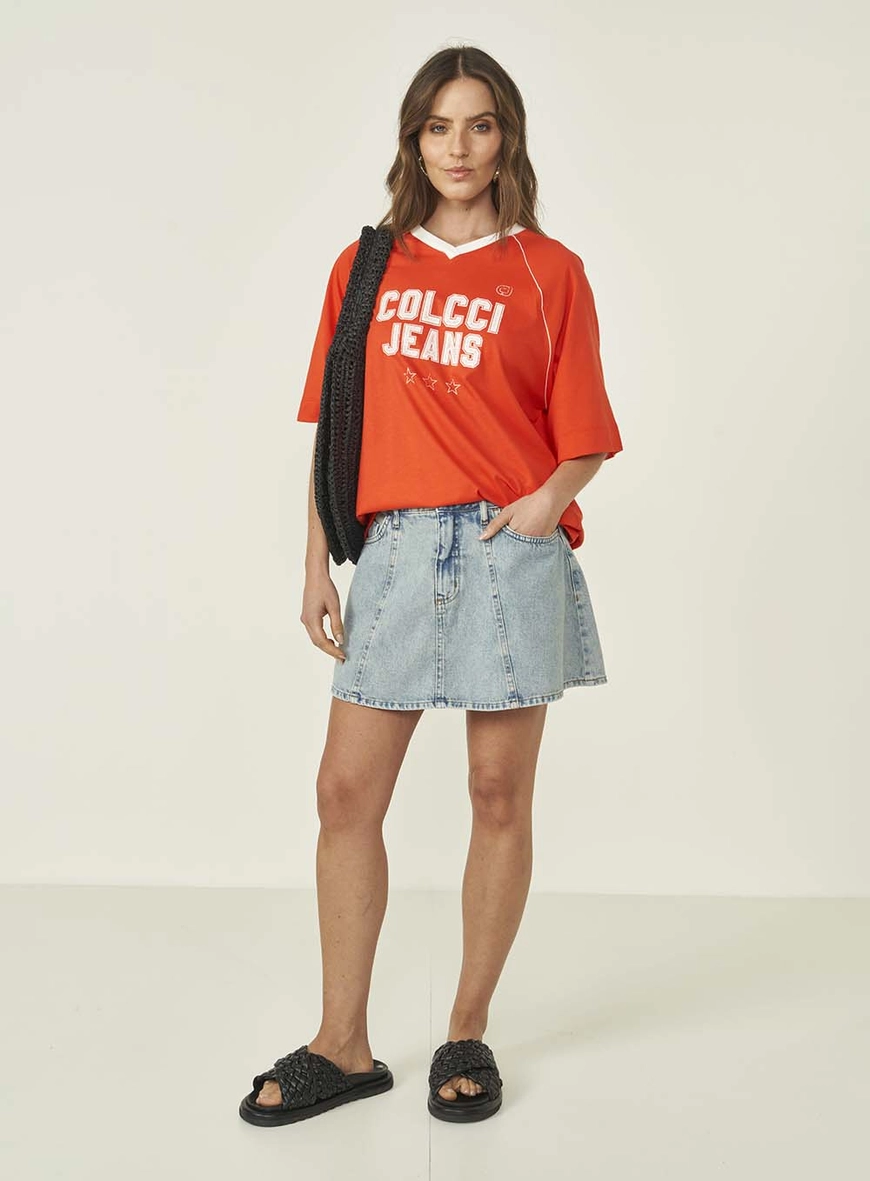 Camiseta Feminina Loose De Malha