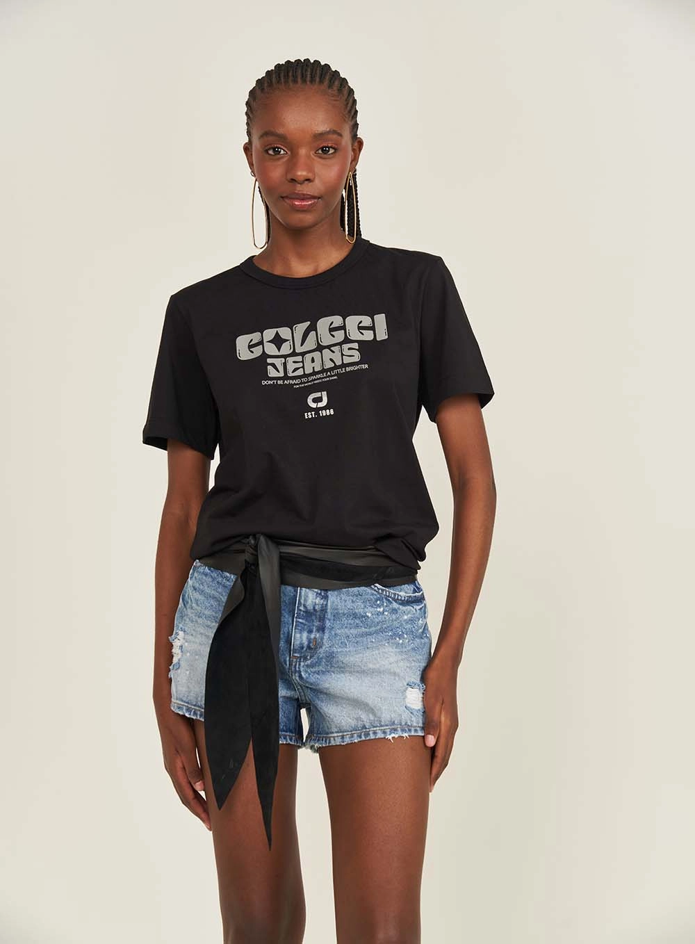 Camiseta Colcci Jeans Preto