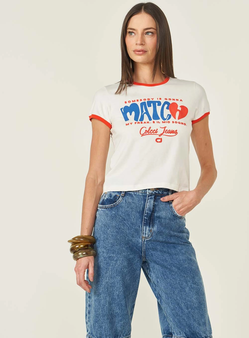 Camiseta Colcci Jeans Off Shell