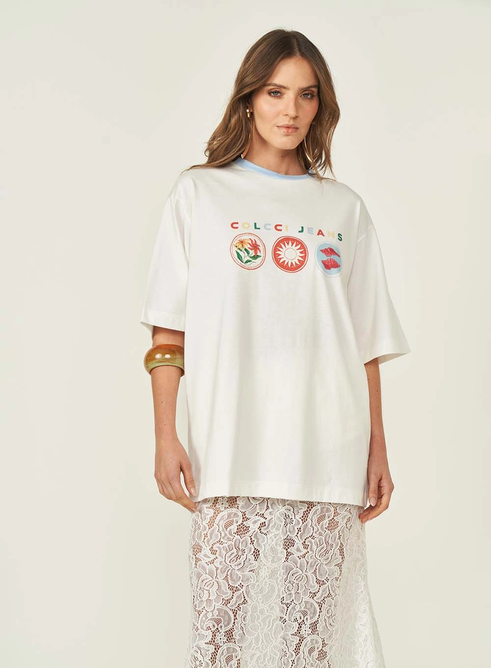 Camiseta Colcci Jeans Off Shell