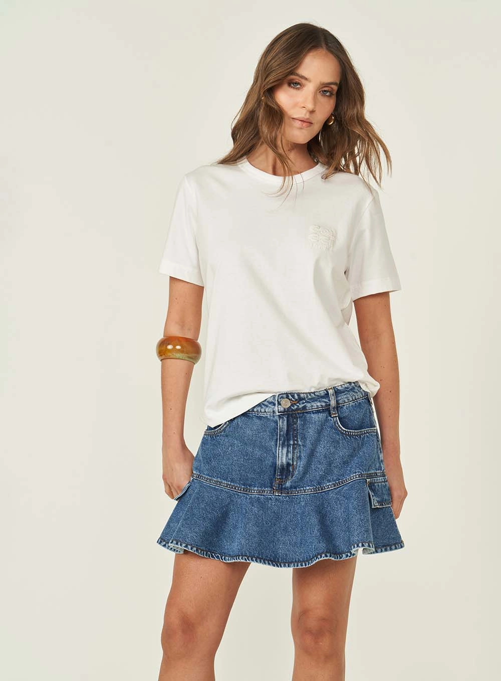 Camiseta Feminina Boy Off Shell