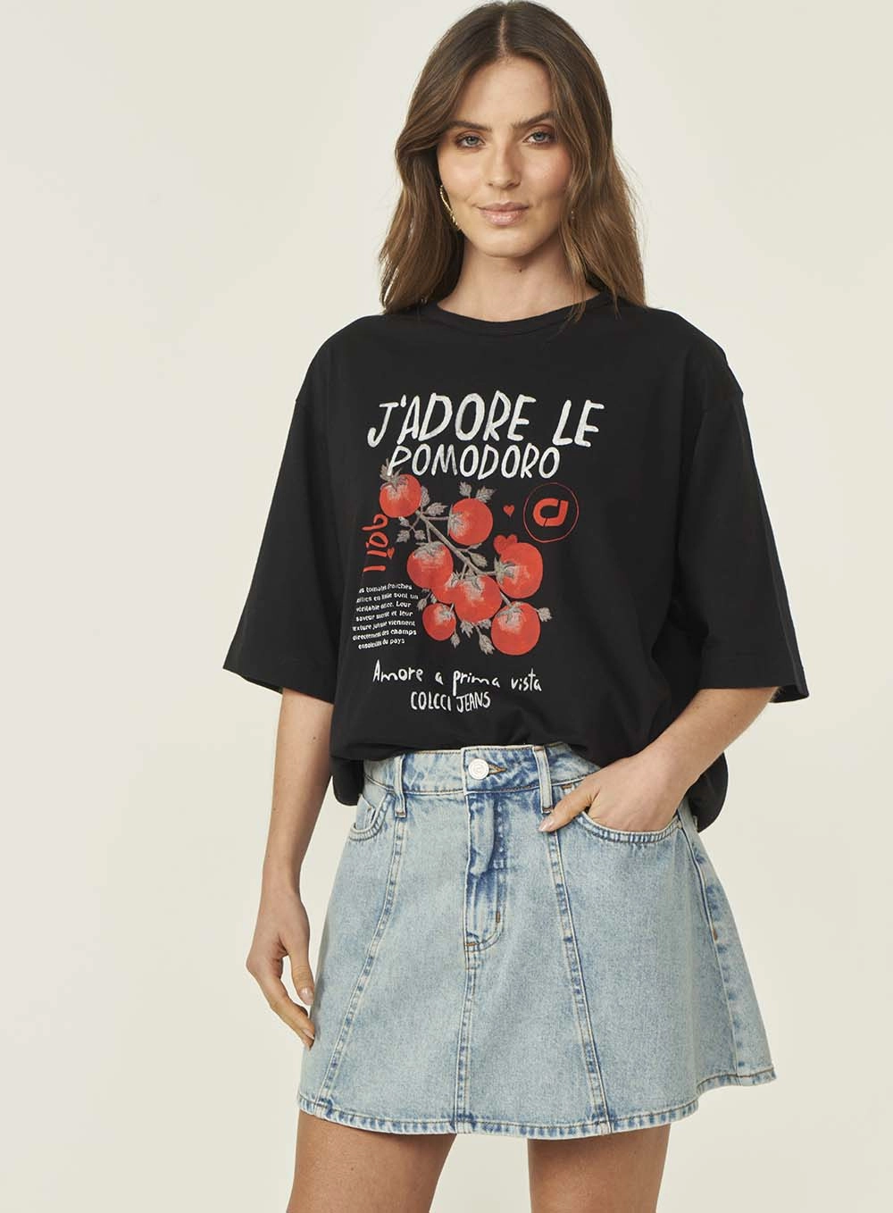 Camiseta Estampada Preto