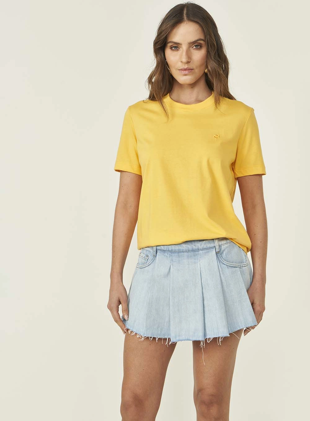 Camiseta Colcci Jeans Amarelo