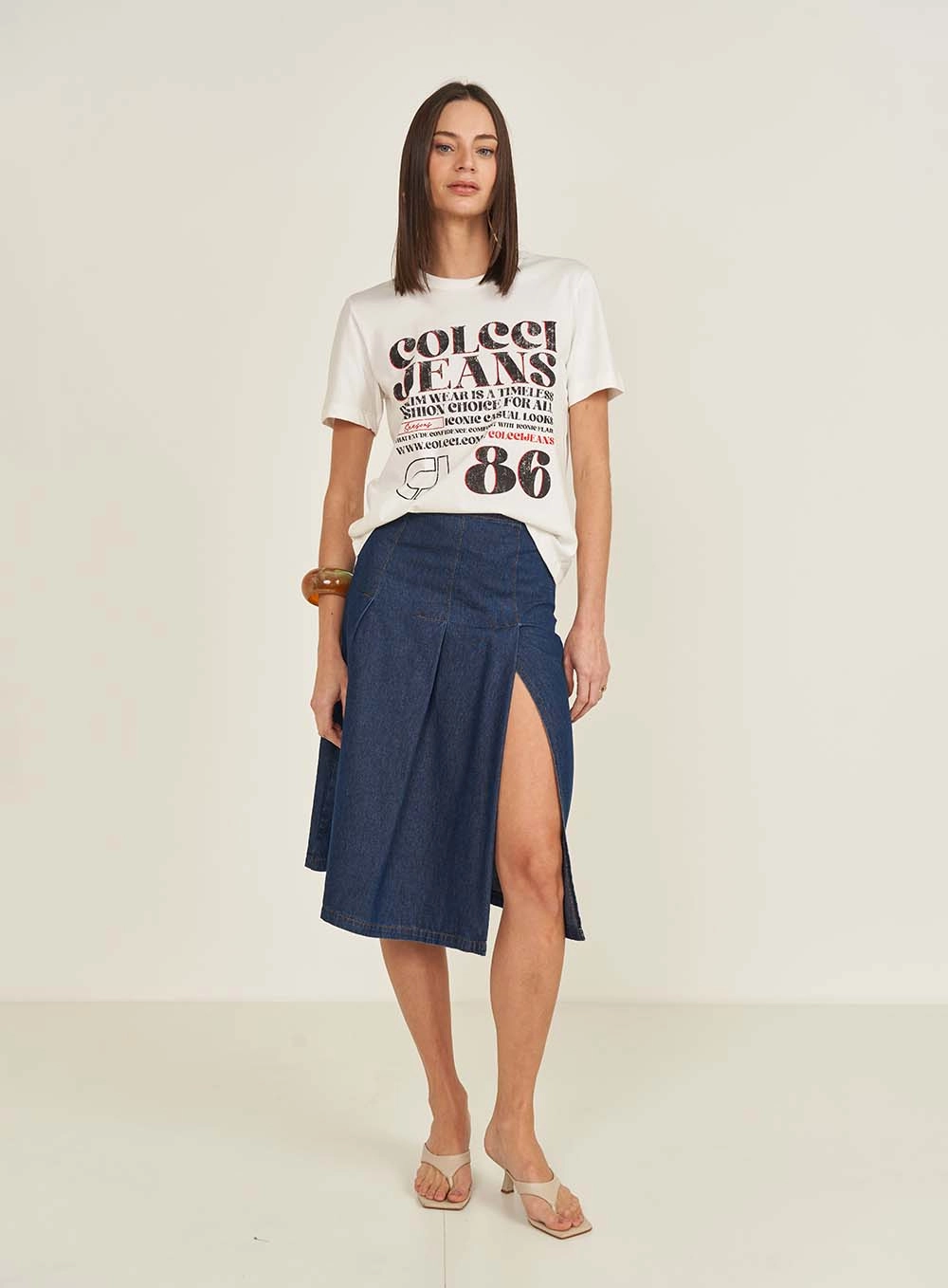 Camiseta Colcci Jeans Off Shell
