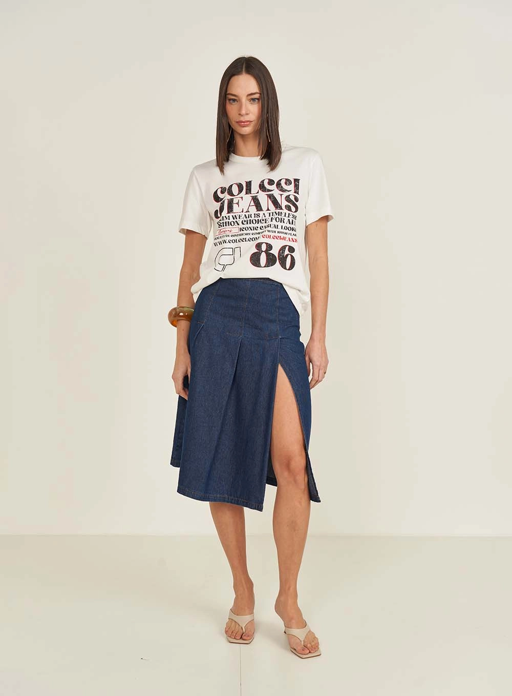 Camiseta Colcci Jeans Off Shell